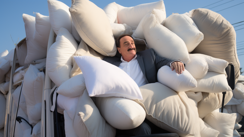 Mike Lindell bursts through checkpoint on highway to Gaza with a truckload of My Pillows